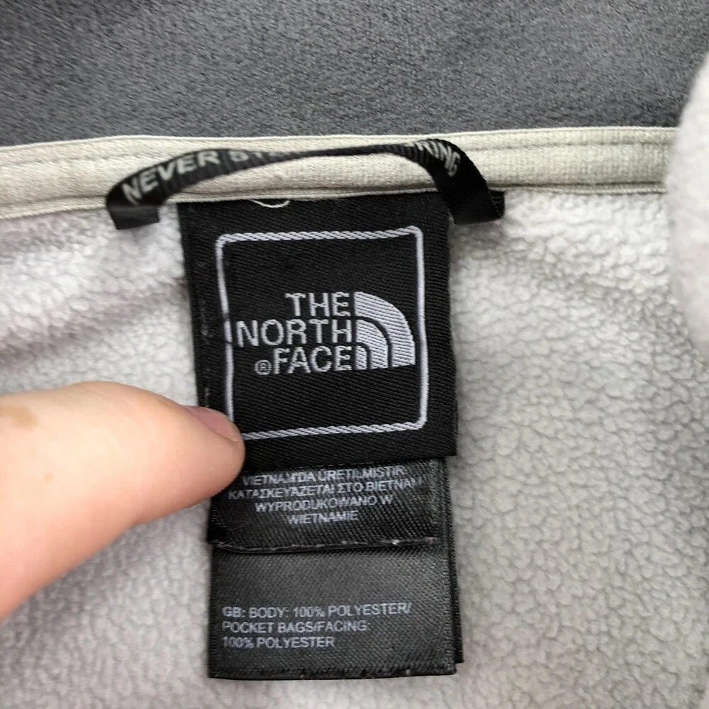 The North Face Jacket Mens XL Gray Fleece Full Zip Colorblock Hiking Outdoor
